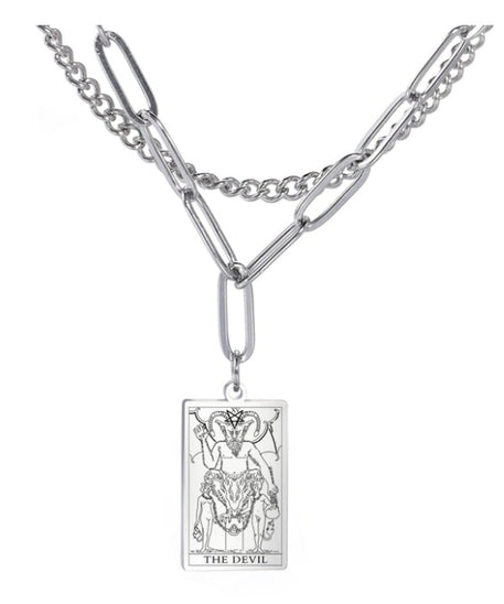 THINK HAVE Twelve Constellation Tarot Necklace Retro Constellation Necklace