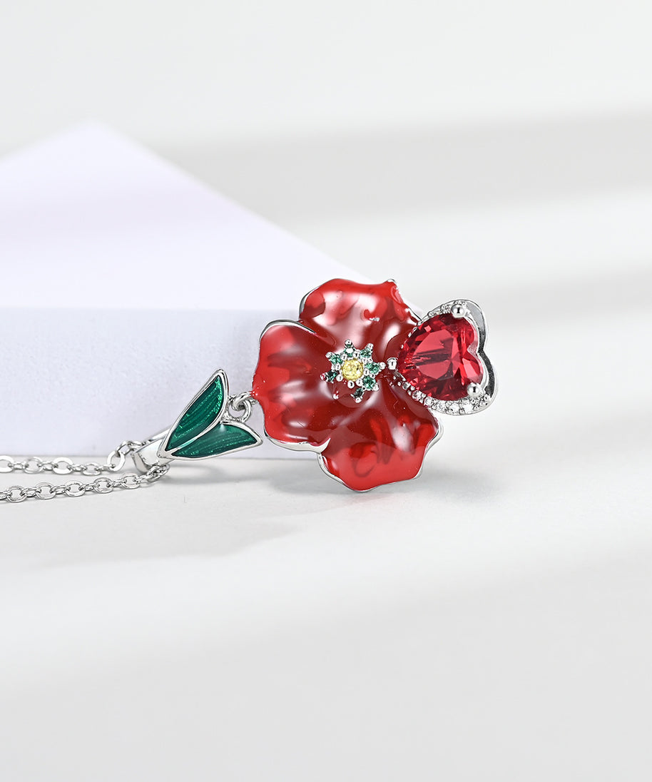 Opulent Love Heart-shaped  Earrings & Necklace