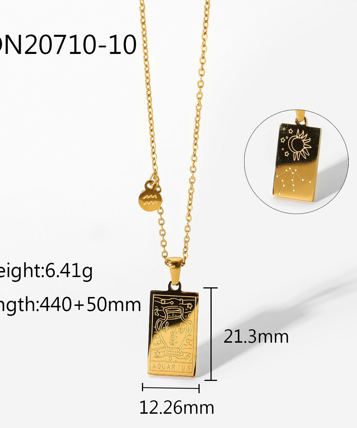 Zodiac Constellation Panel Necklace