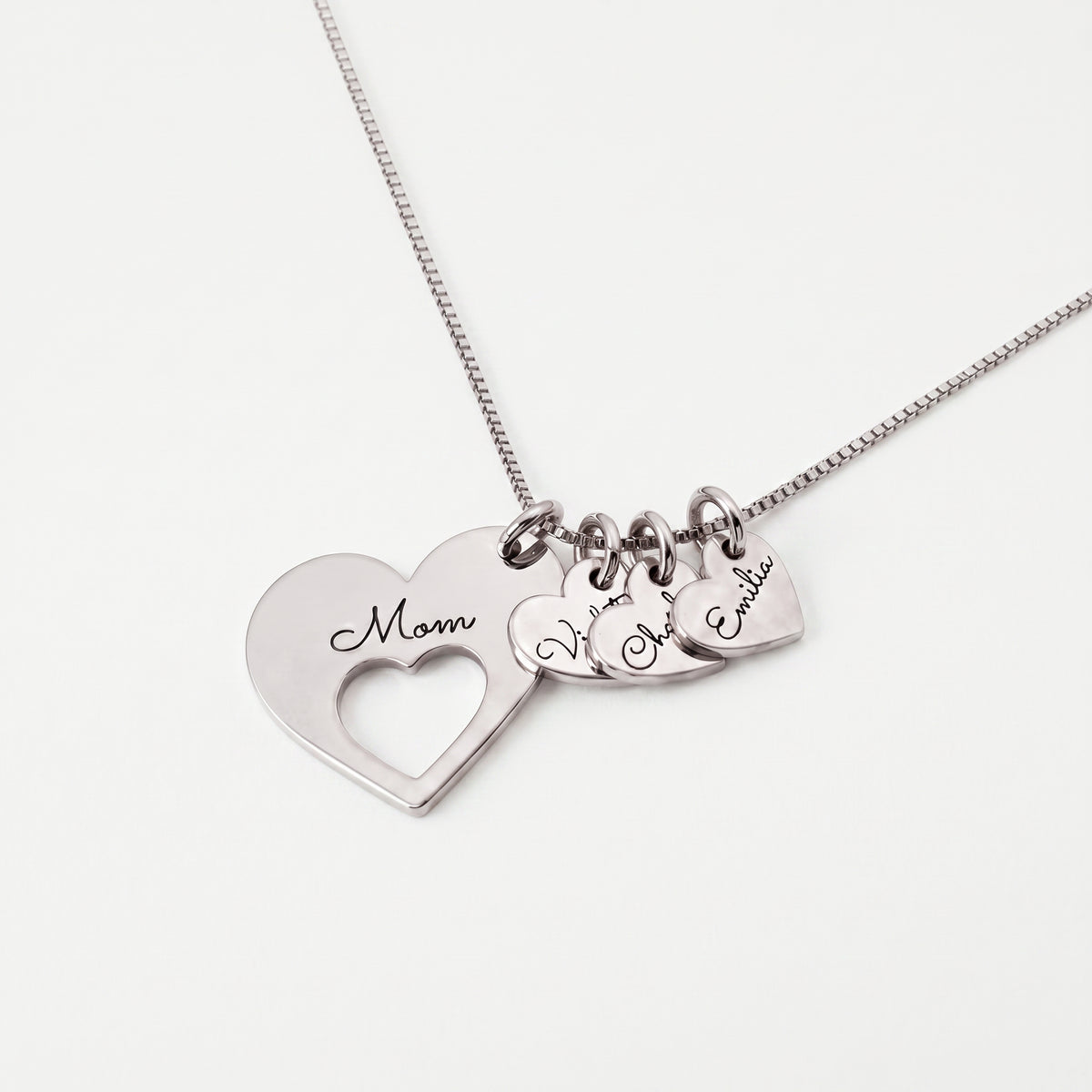 Family Customized Name Heart Shaped Necklace