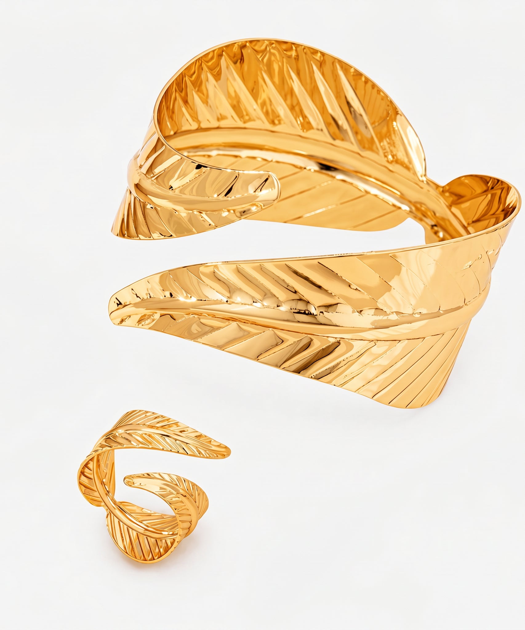 Greek Goddess Open Bracelet & Ring