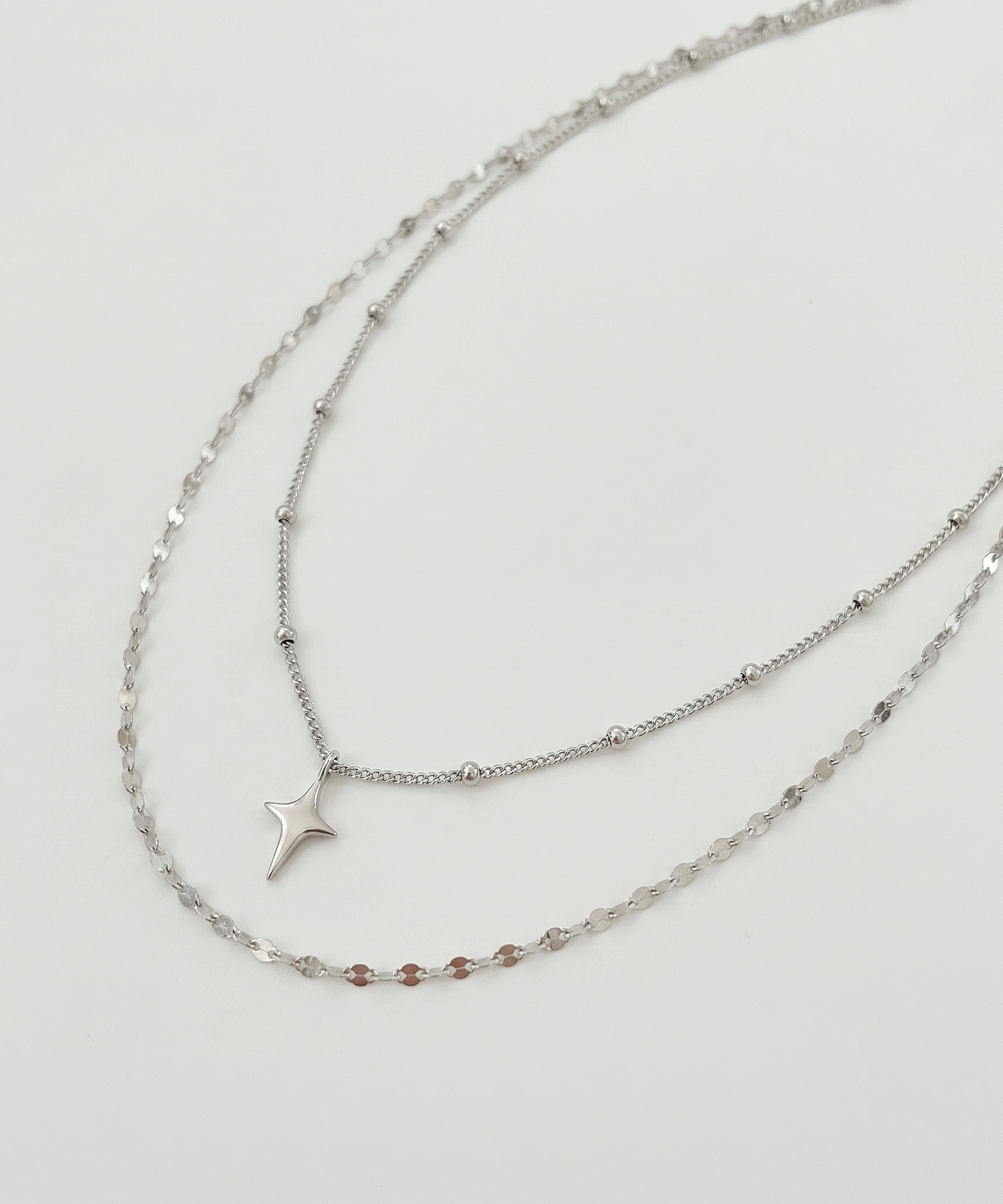 Glossy Geometric Cross Necklace