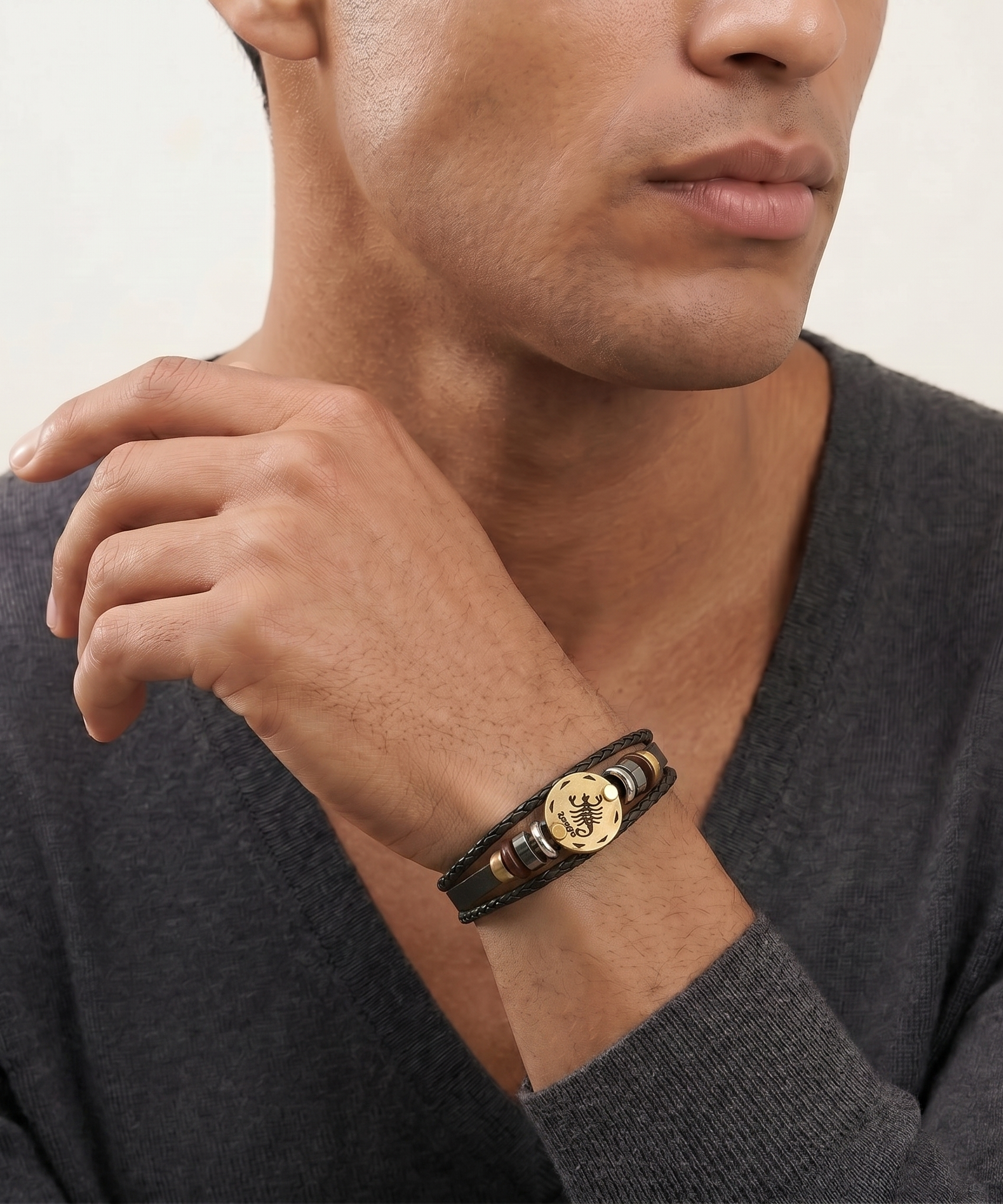12 Constellation Bracelet worn by a human model
