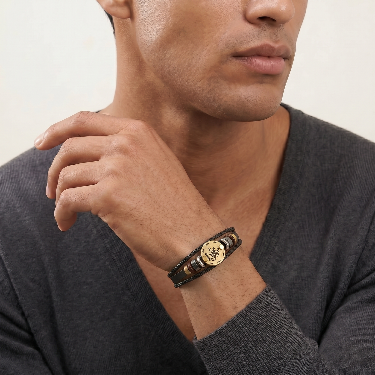 12 Constellation Bracelet worn by a human model