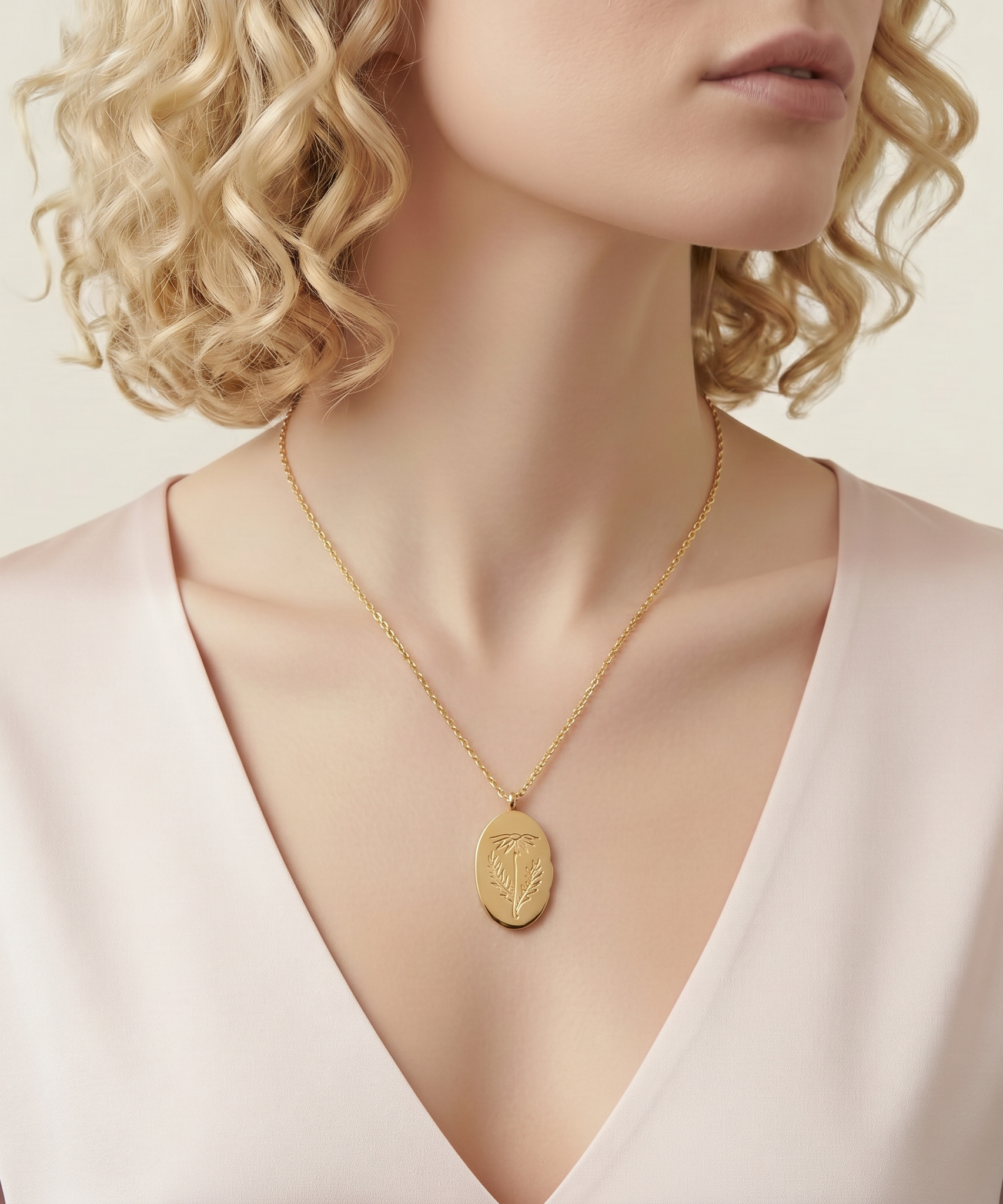 Stainless Steel December Flower Birth Necklace Month