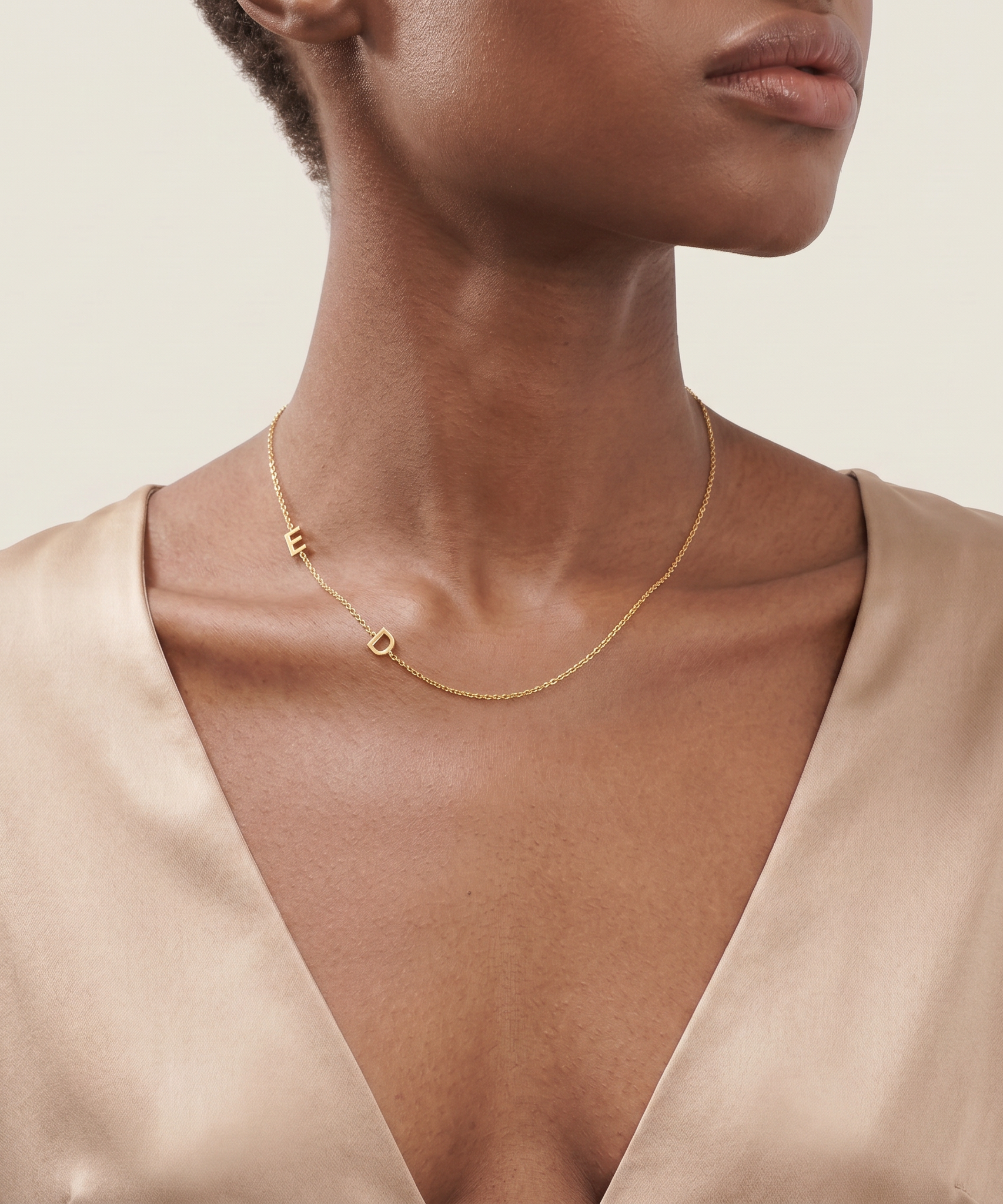 Personalized Lustrous Letter Necklace | DESCRIPTION