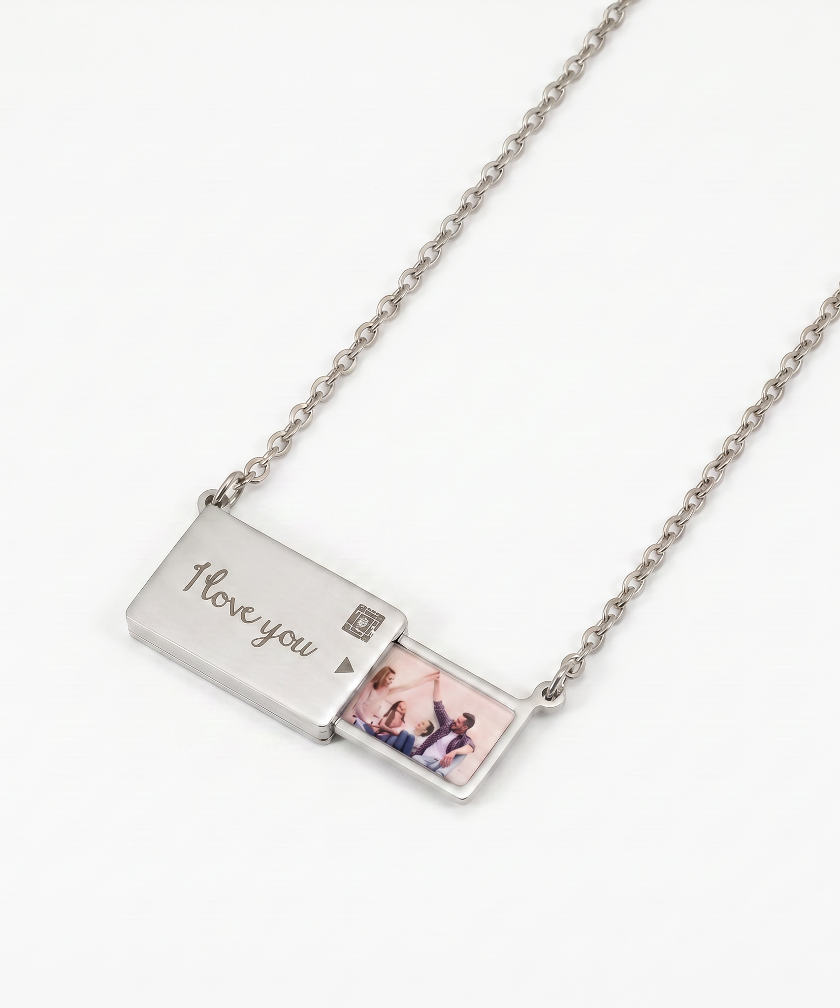 Customized Creative Pull-out Photo Box Necklace
