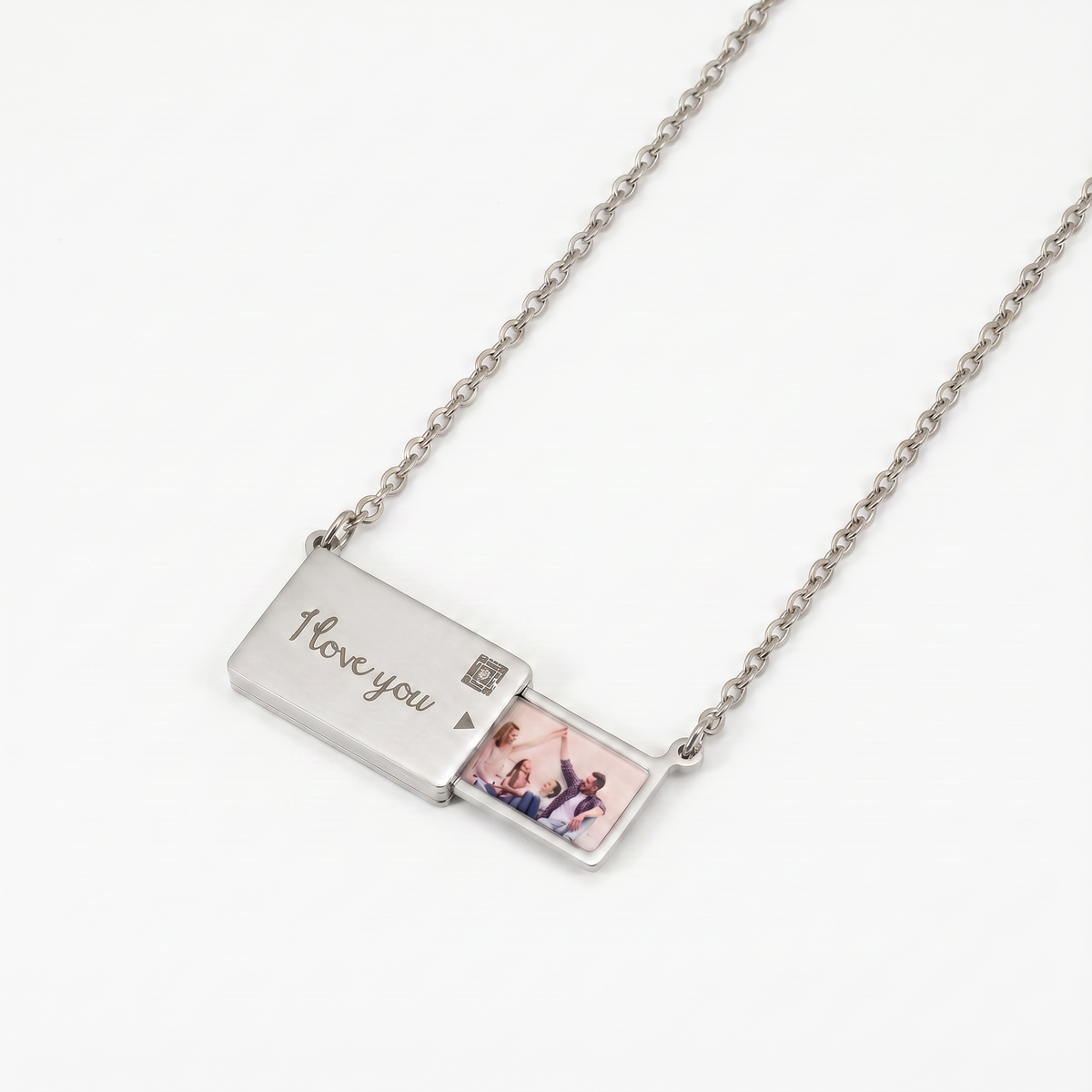 Customized Creative Pull-out Photo Box Necklace