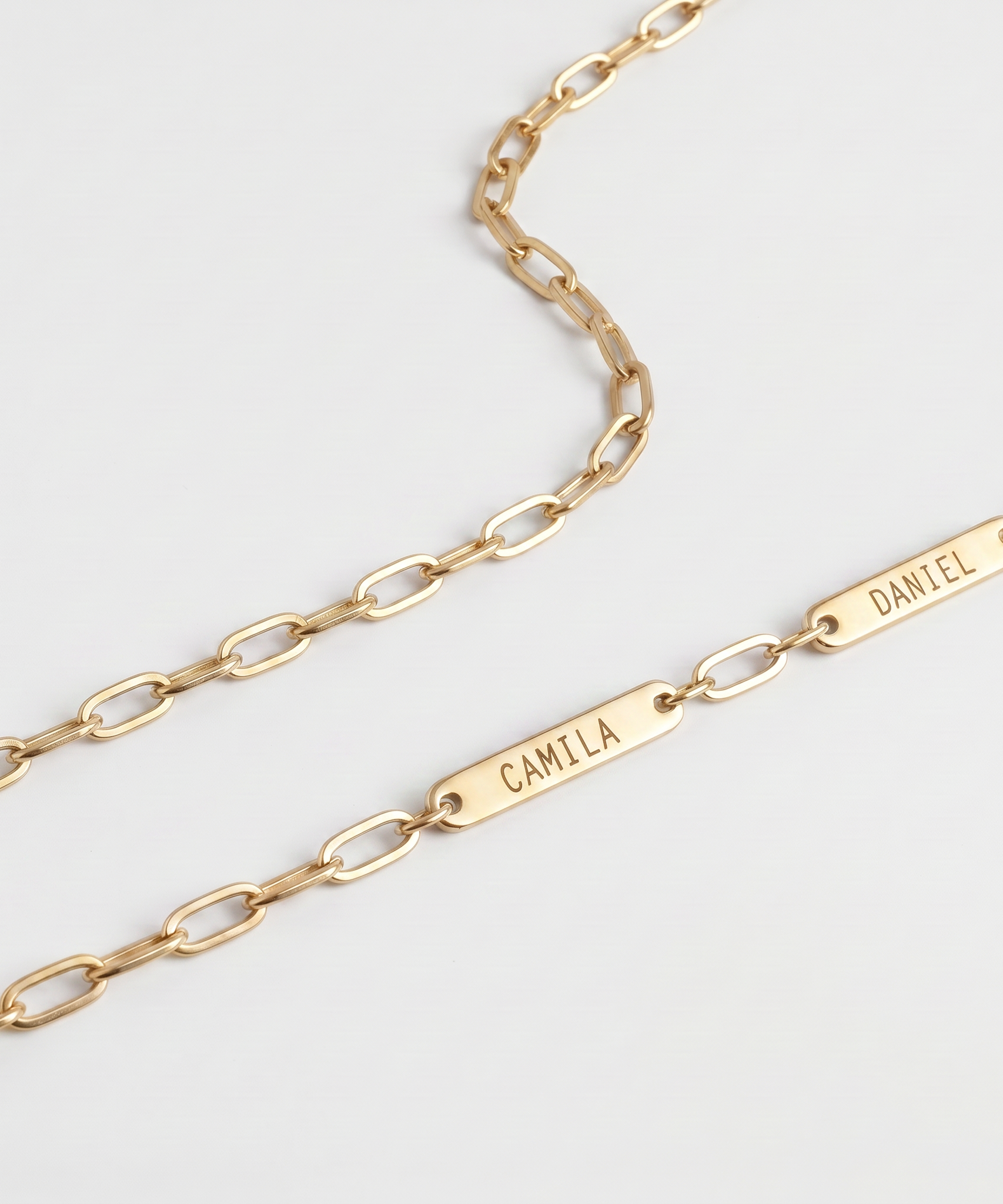Personalized  3 Name Tag Necklace