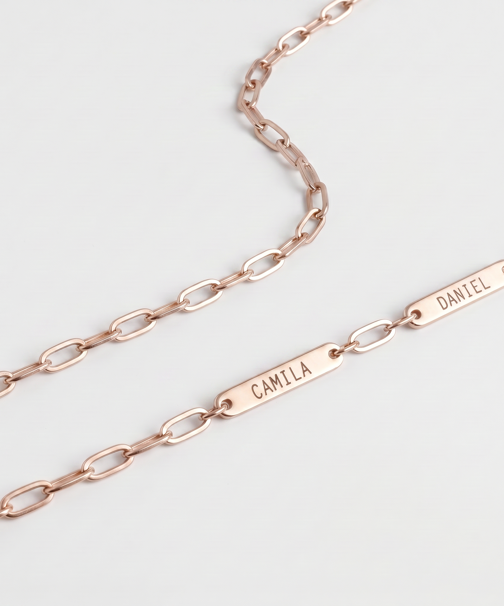 Personalized  3 Name Tag Necklace