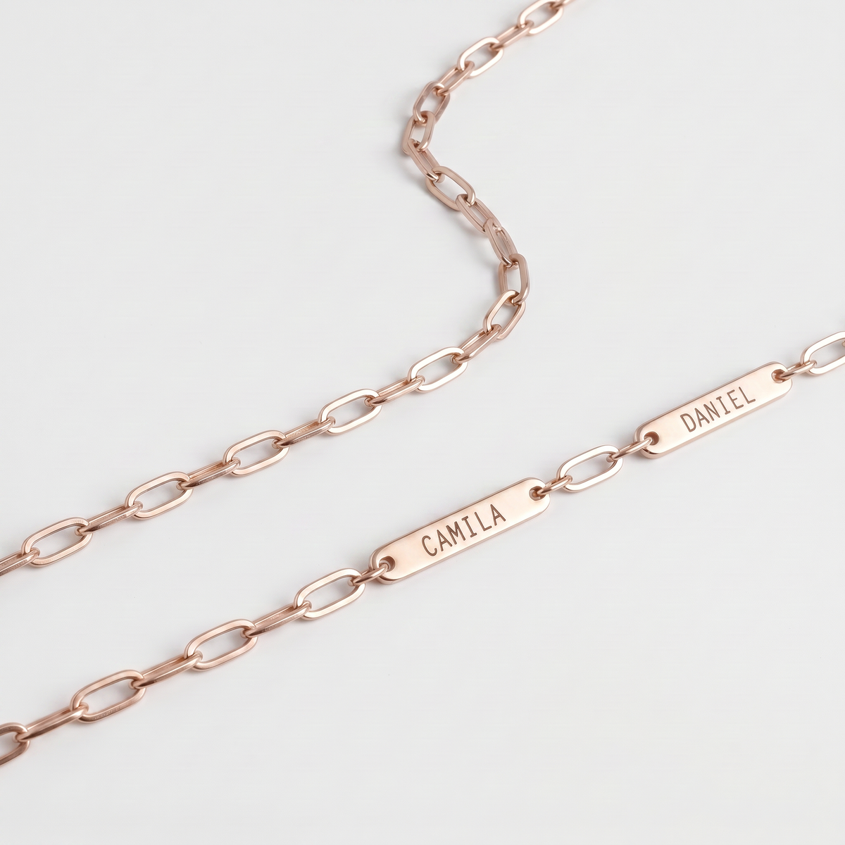 Personalized  3 Name Tag Necklace