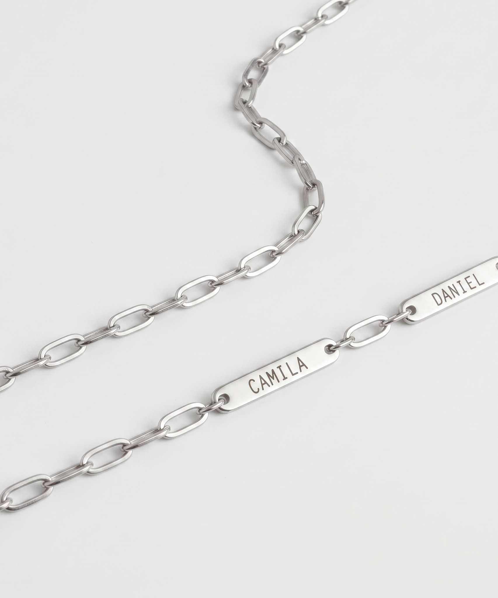 Personalized  3 Name Tag Necklace