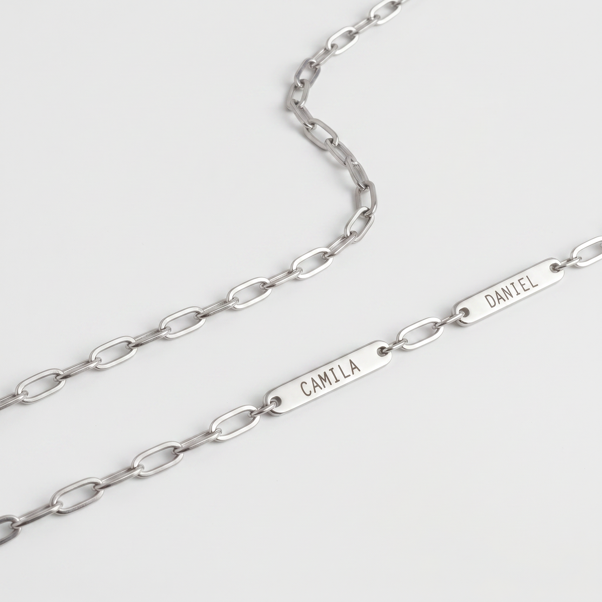 Personalized  3 Name Tag Necklace