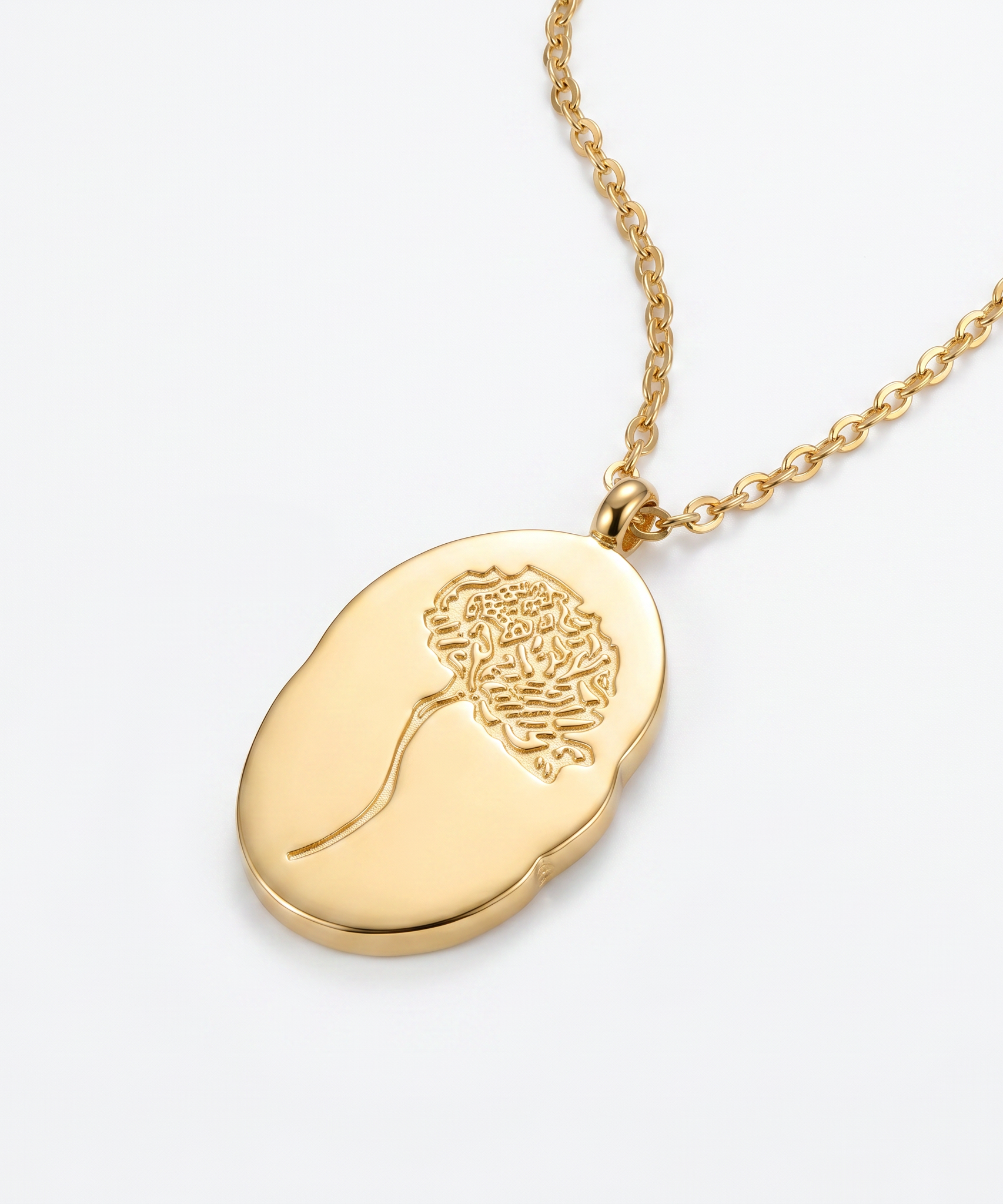 Stainless Steel December Flower Birth Necklace Month
