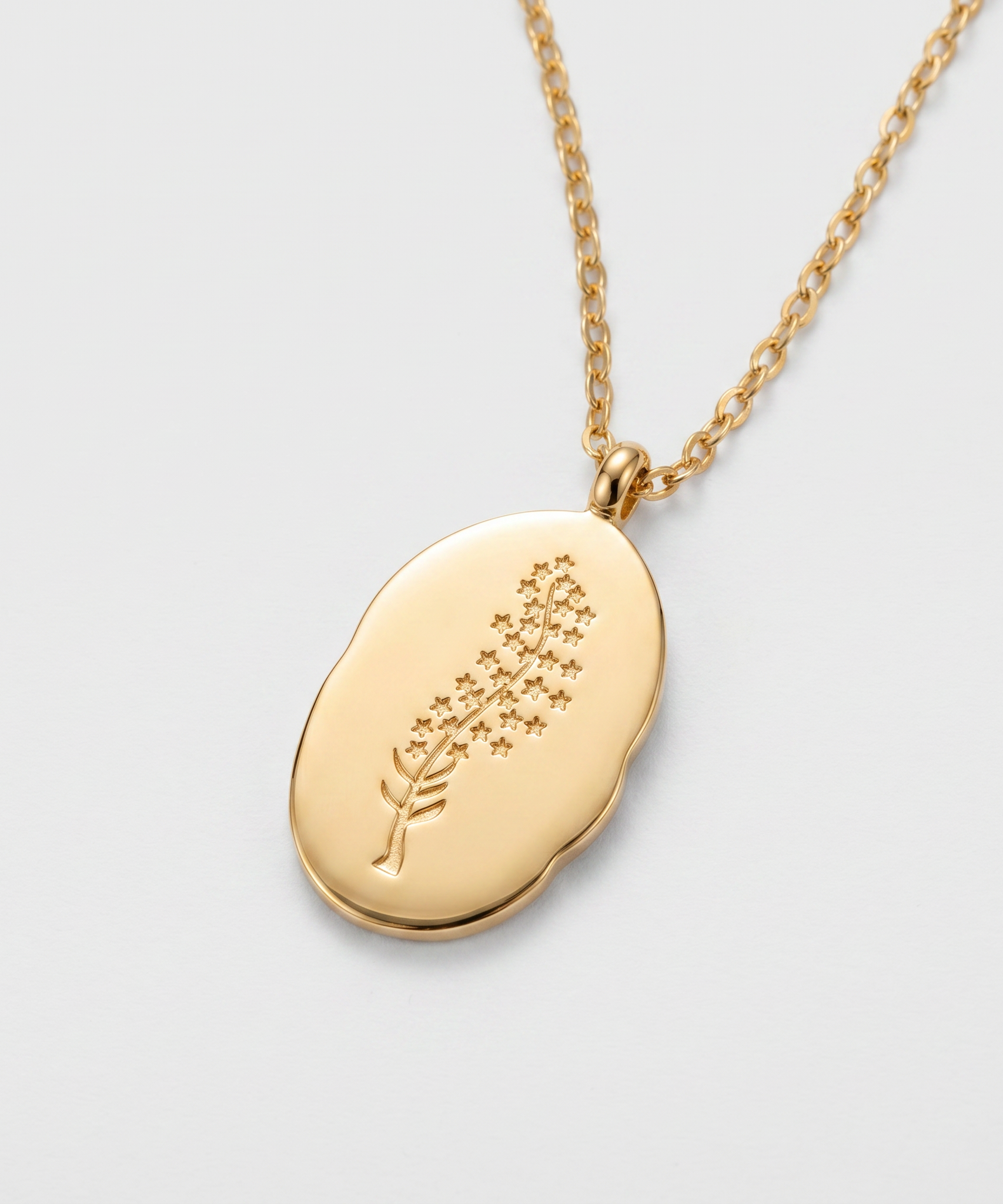 Stainless Steel December Flower Birth Necklace Month