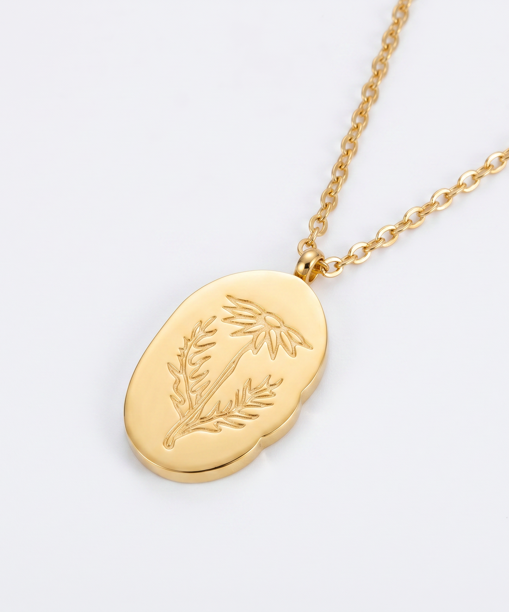 Stainless Steel December Flower Birth Necklace Month