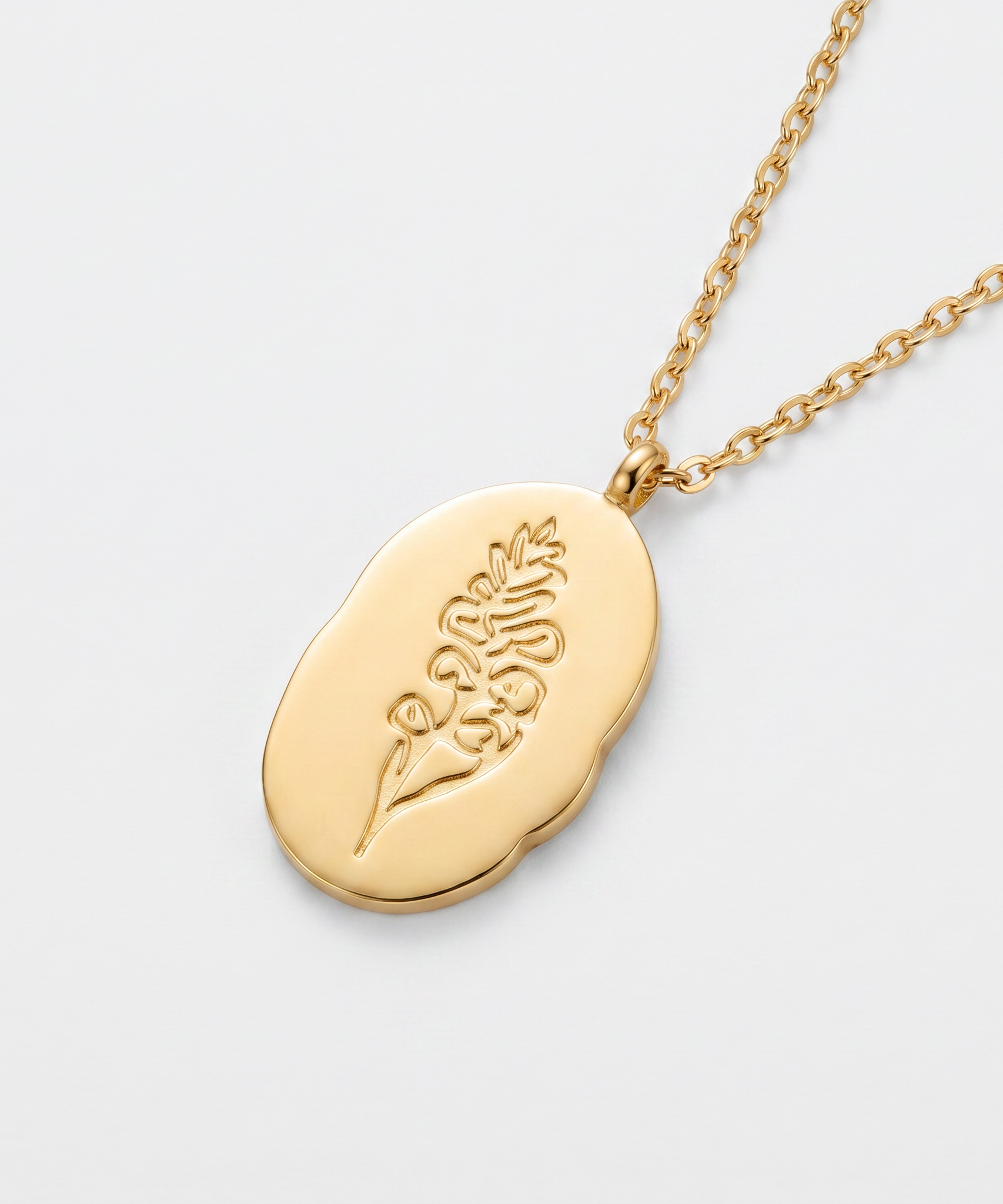 Stainless Steel December Flower Birth Necklace Month