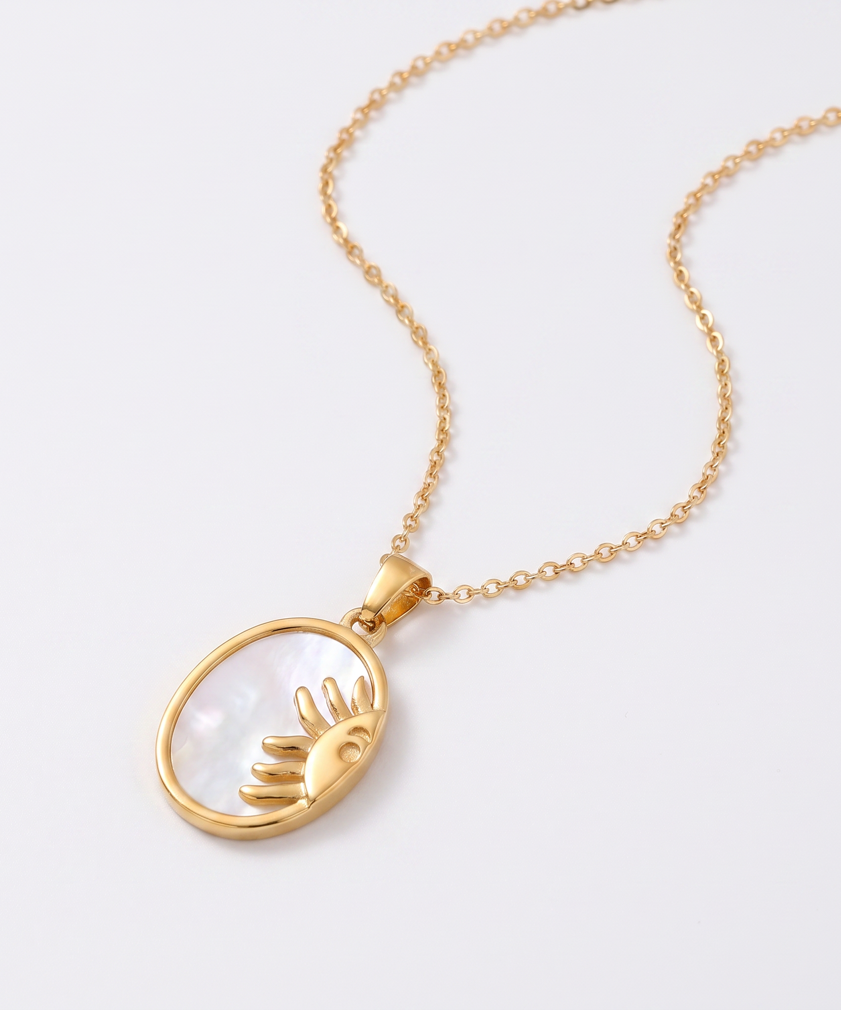 Sunlit, Moonbeam Sun & Moon Necklace
