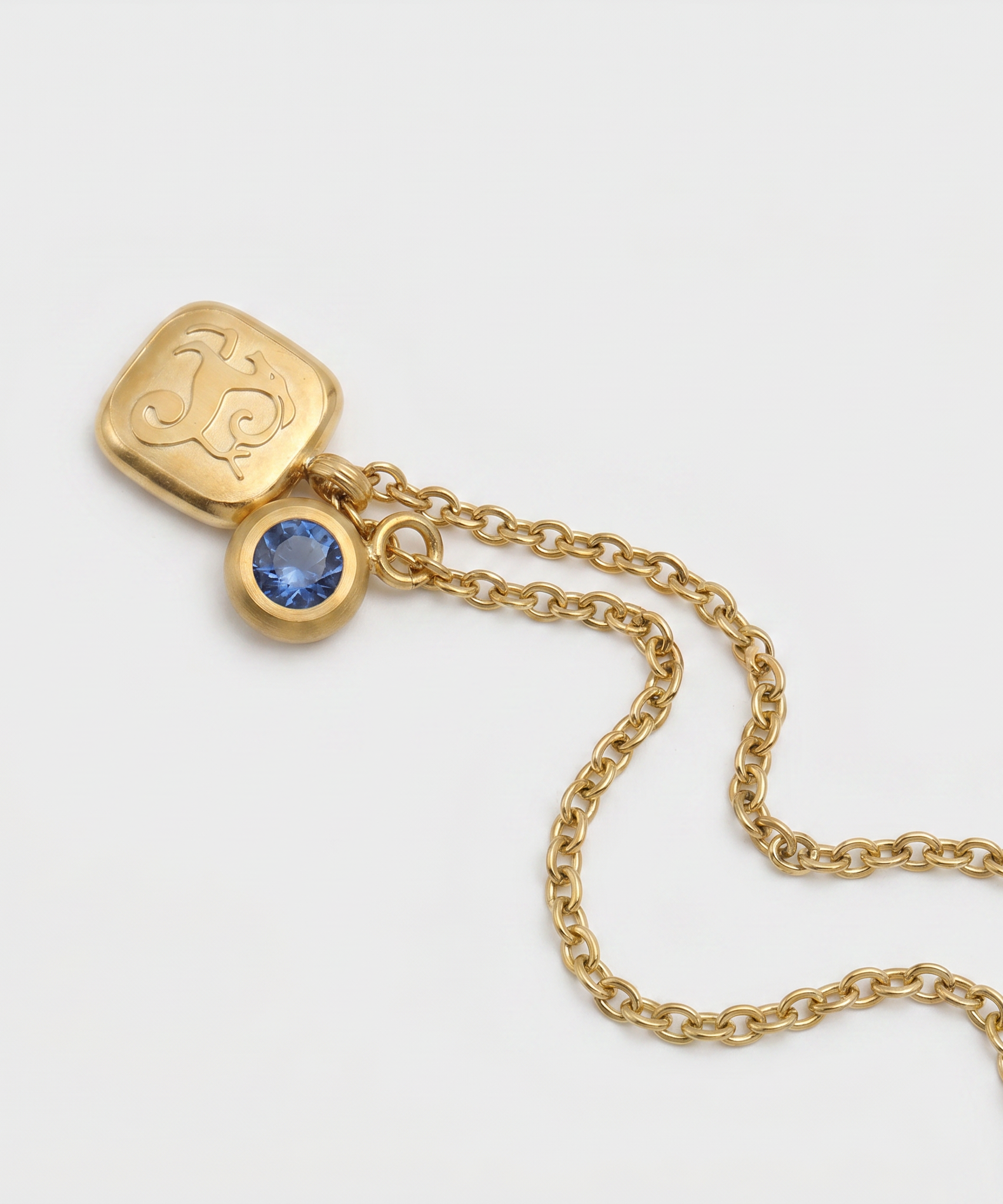 Squircle Constellation Zodiac Birthstone Necklace