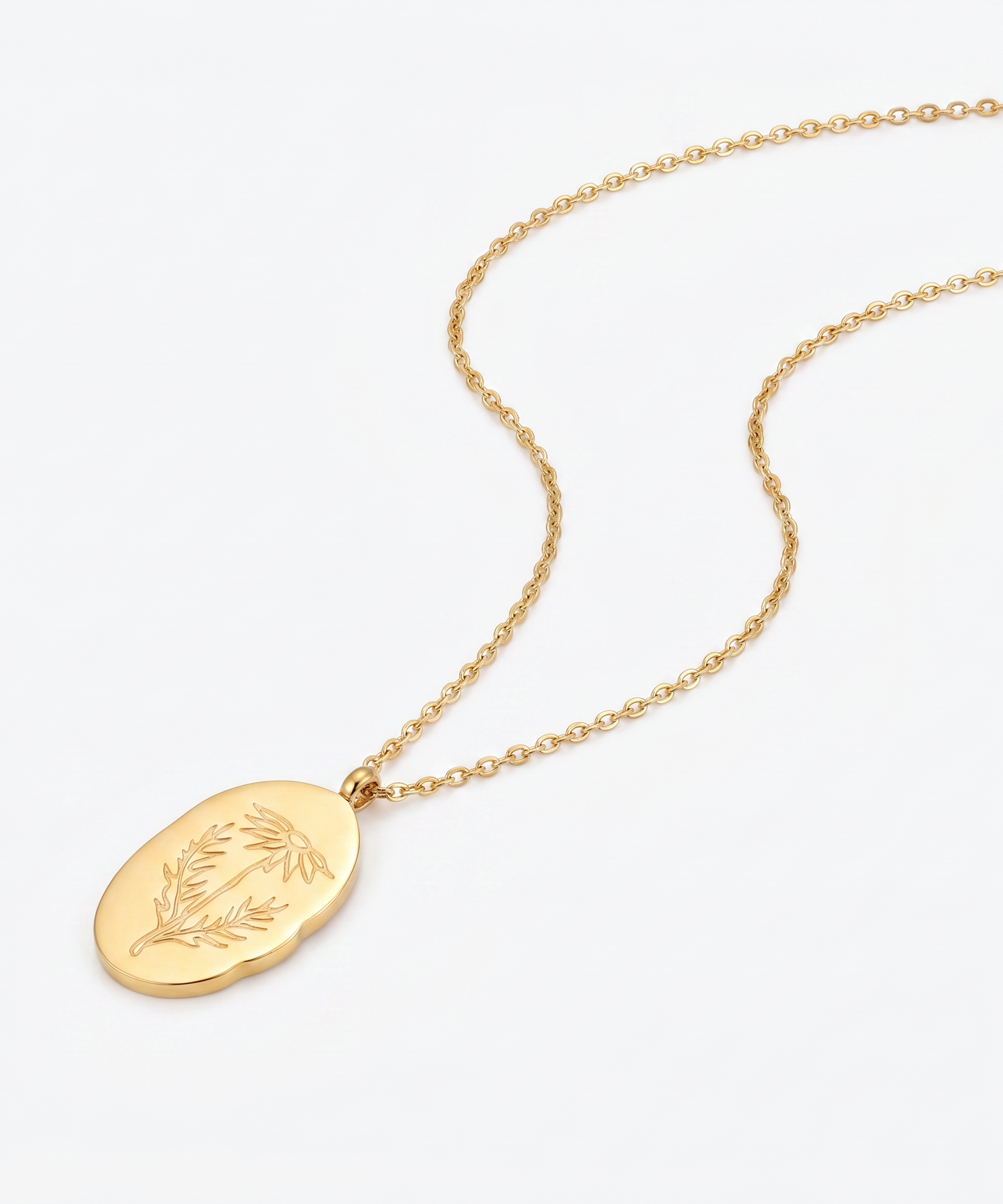 Stainless Steel December Flower Birth Necklace Month
