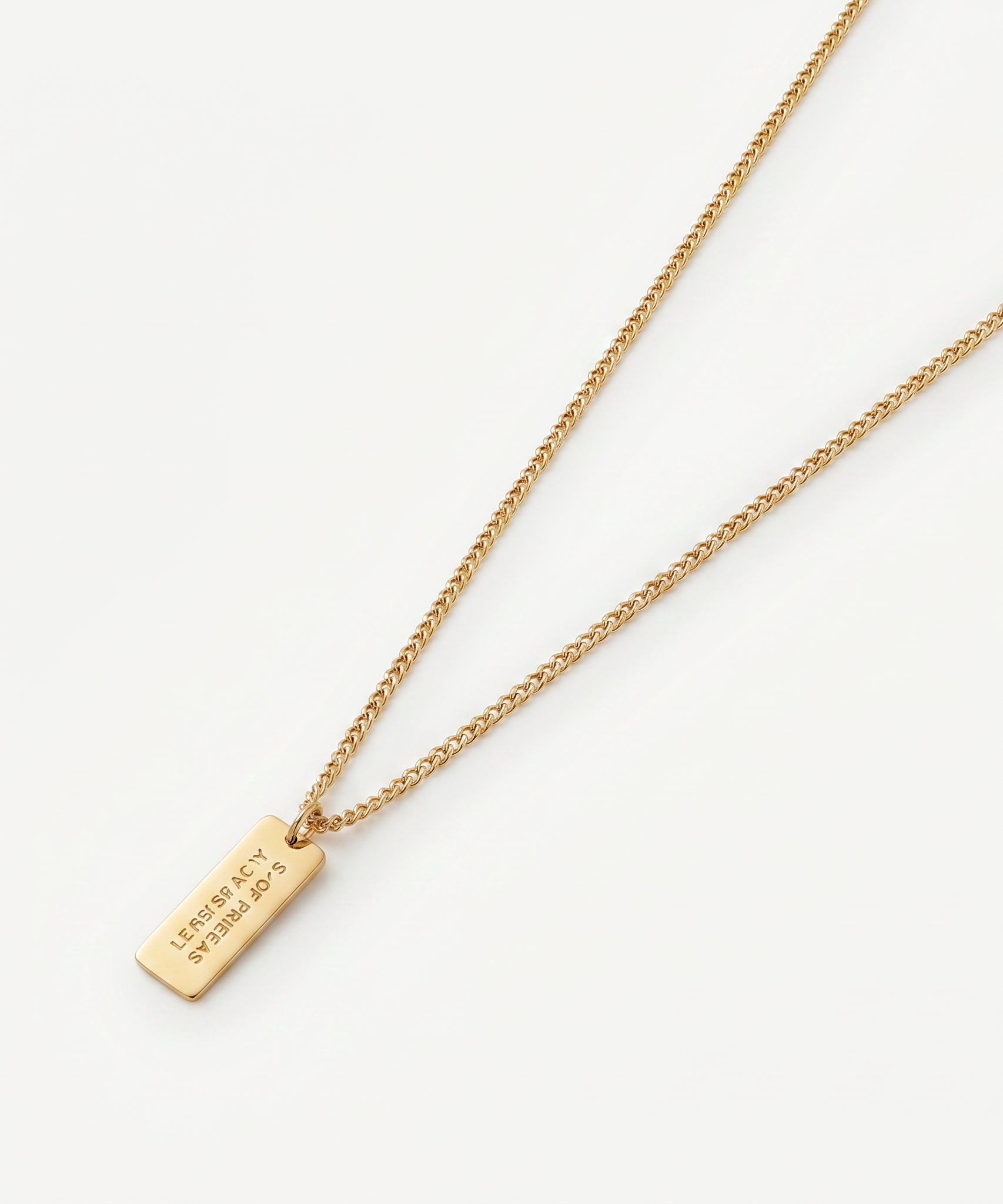 Customized Gold Bar Name Necklace