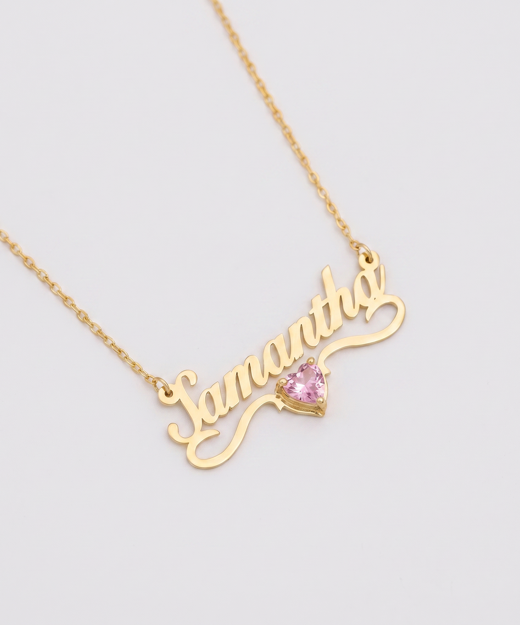 Customized Gleam Crystal Name Necklace