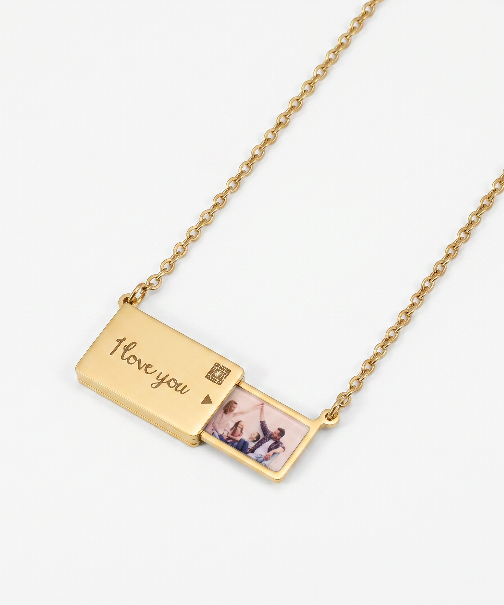 Customized Creative Pull-out Photo Box Necklace