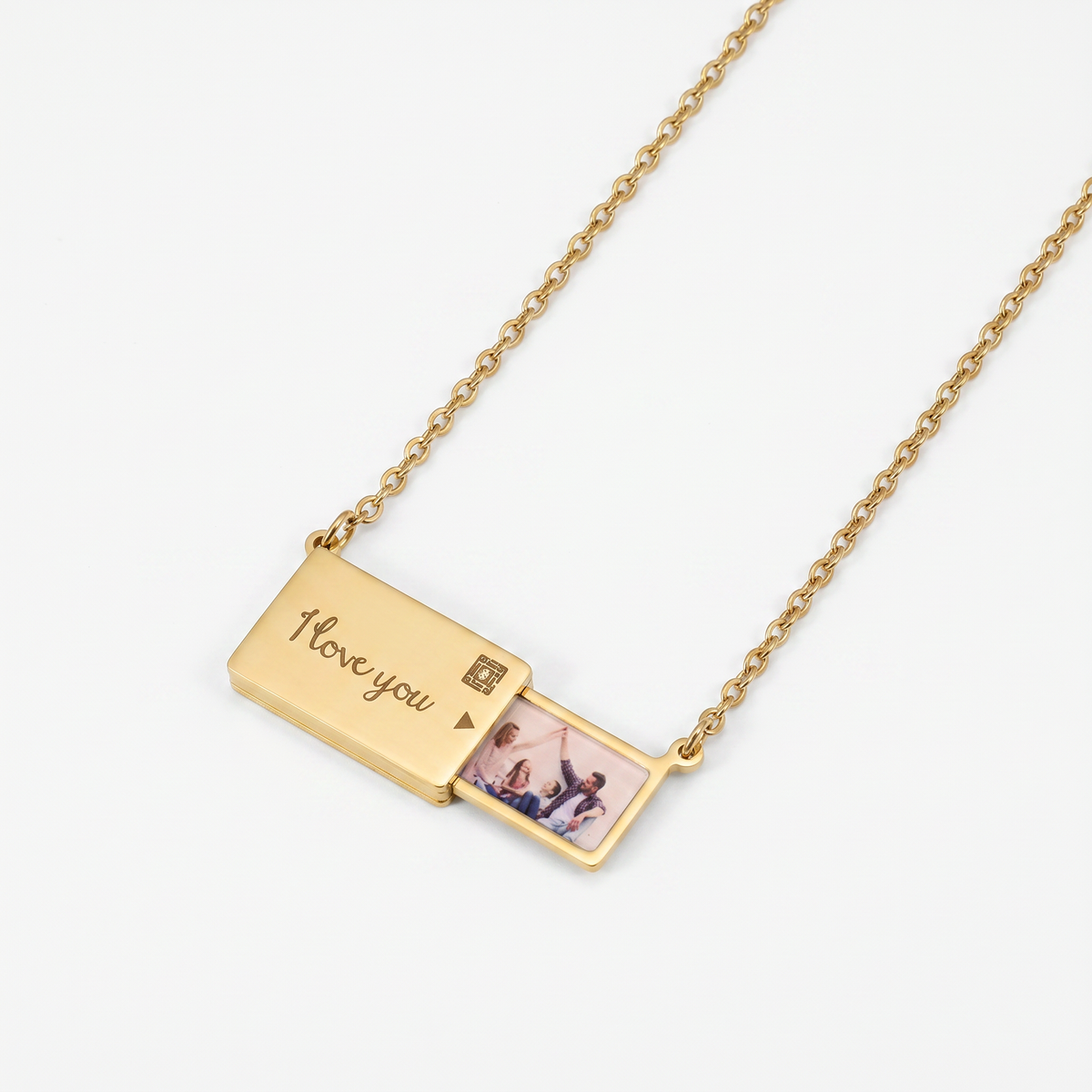 Customized Creative Pull-out Photo Box Necklace