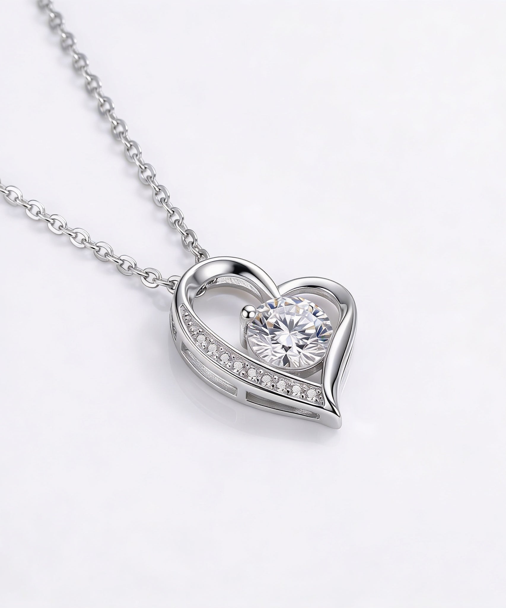 Personalized Light-kissed Heart Necklace