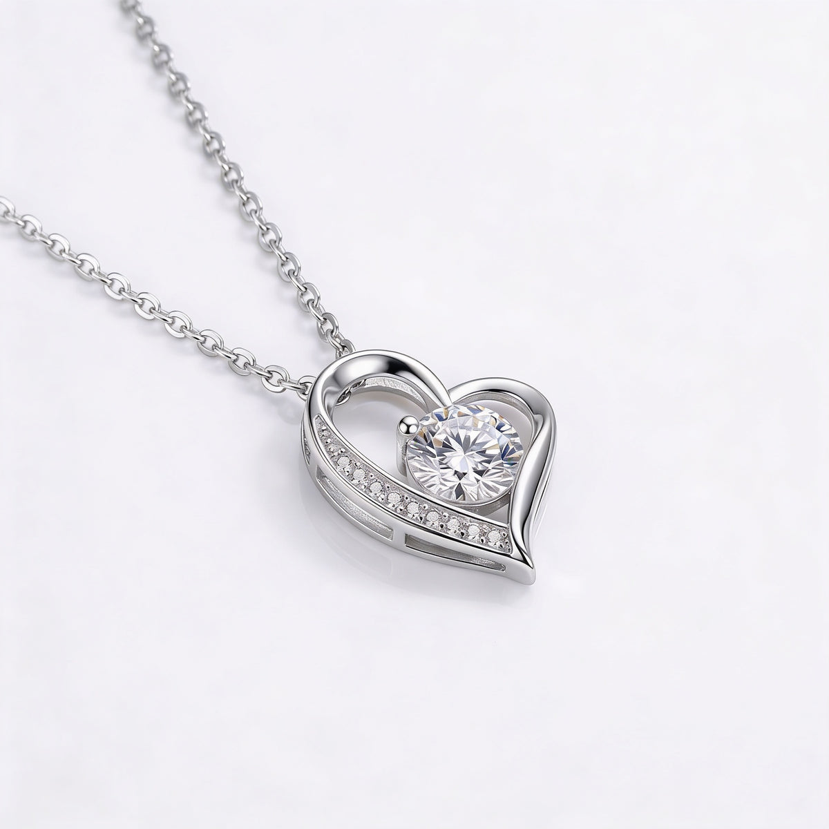 Personalized Light-kissed Heart Necklace