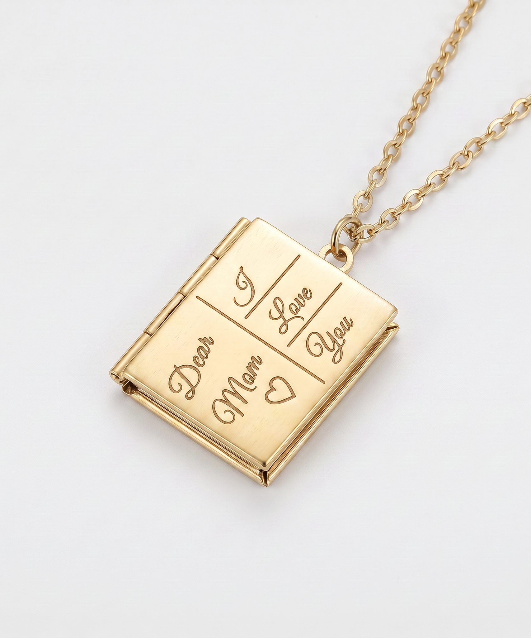 Couple Book Necklace