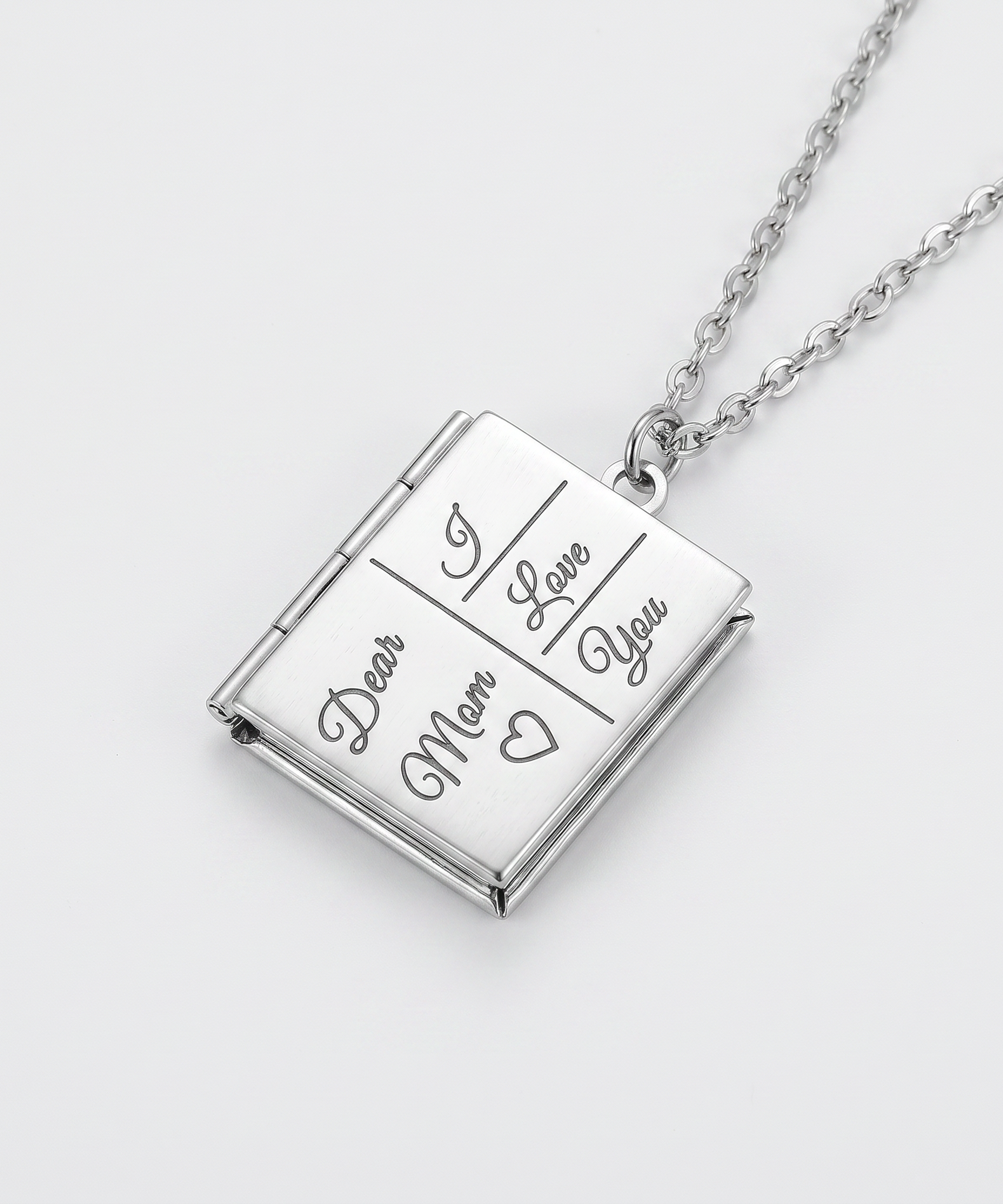 Couple Book Necklace