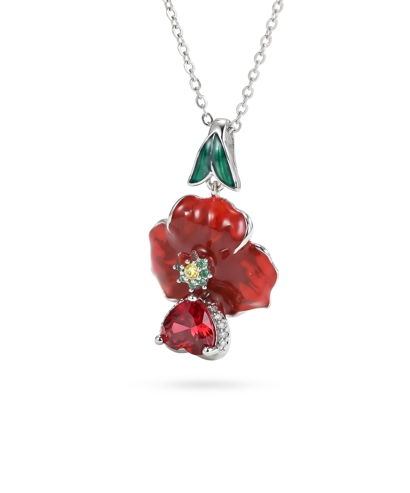 Opulent Love Heart-shaped Earrings & Necklace